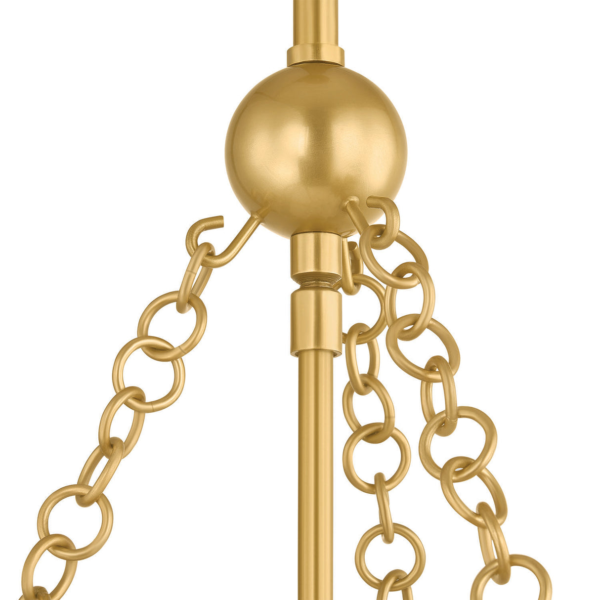 Ravenna Medium Pendant 13", Cream and Aged Brass