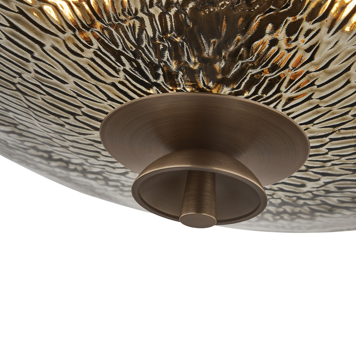 Azaria Semi-Flush 20", Bronze Piastra Glass