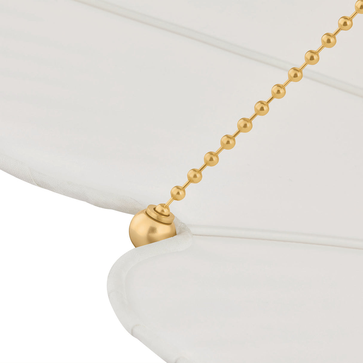Marcelle Oversized Pendant 40", Aged Brass and Linen