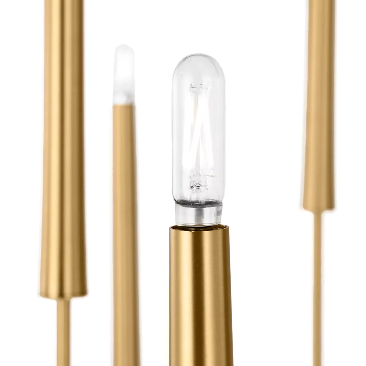 Solana 12 Light Chandelier 48", Modern Brass