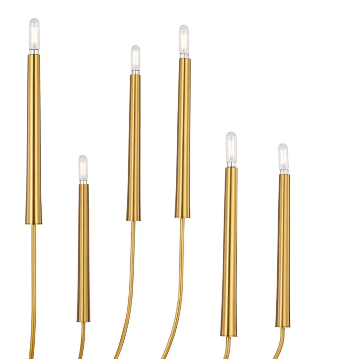 Solana 12 Light Chandelier 48", Modern Brass