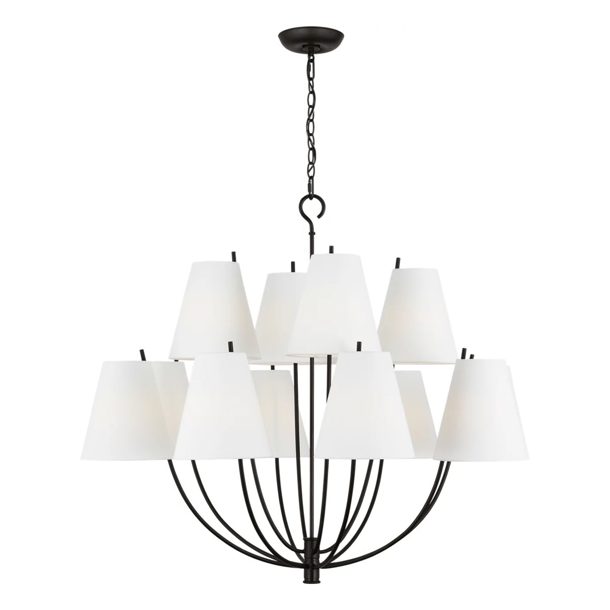 Cordelia 12 Light Chandelier 40", Aged Iron