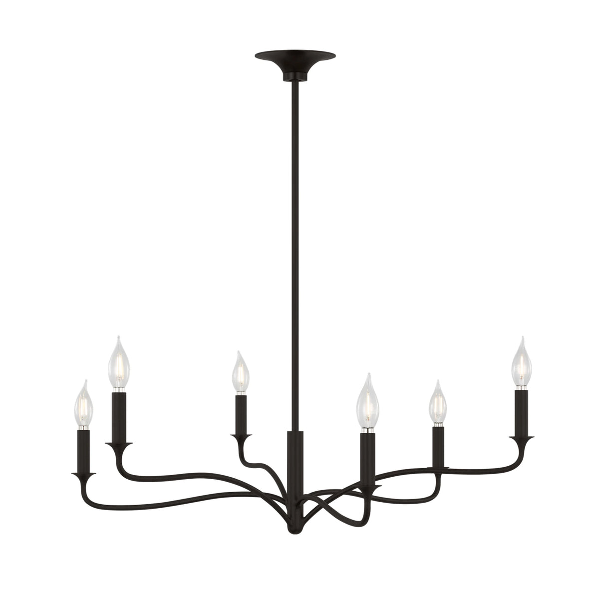 Harwick 6 Light Chandelier 32", Aged Iron