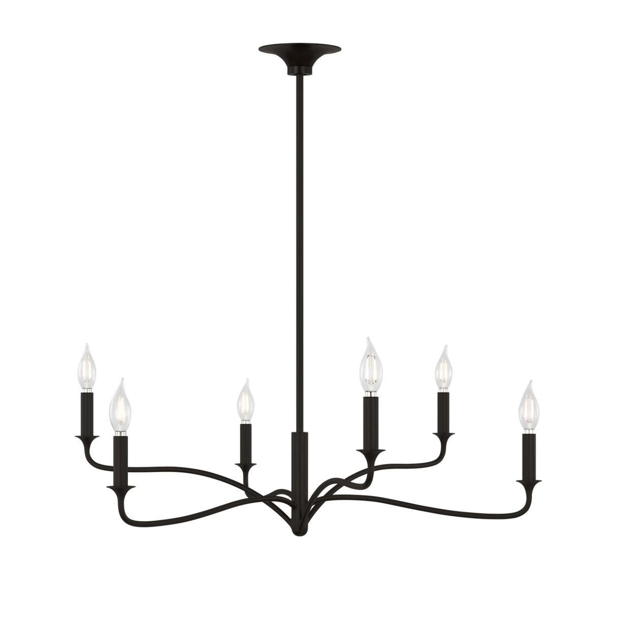 Harwick 6 Light Chandelier 32", Aged Iron