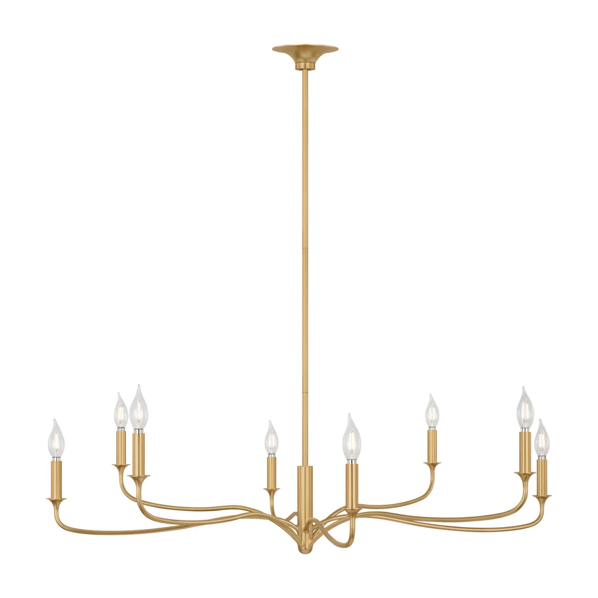 Harwick 8 Light Chandelier 42", Gilded Brass