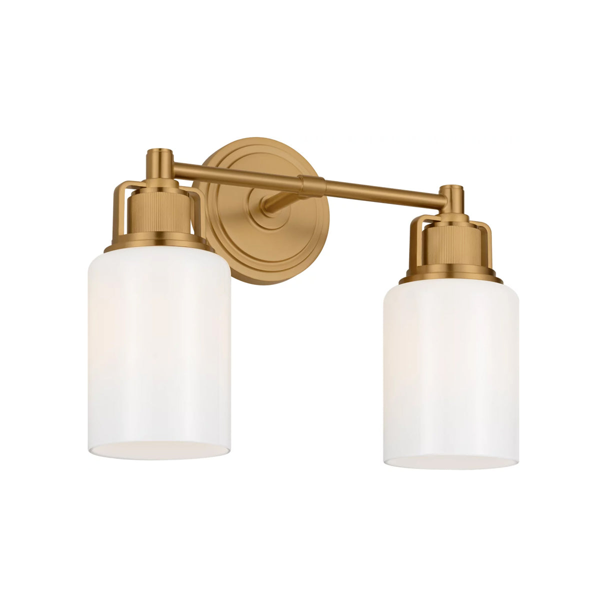 Claxton 2 Light Vanity 14", Modern Brass