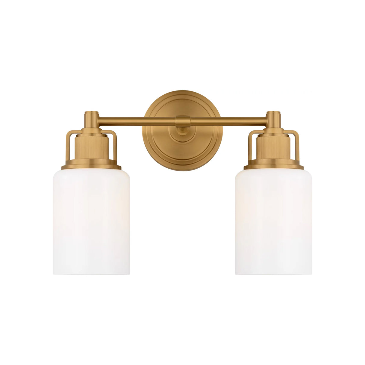 Claxton 2 Light Vanity 14", Modern Brass