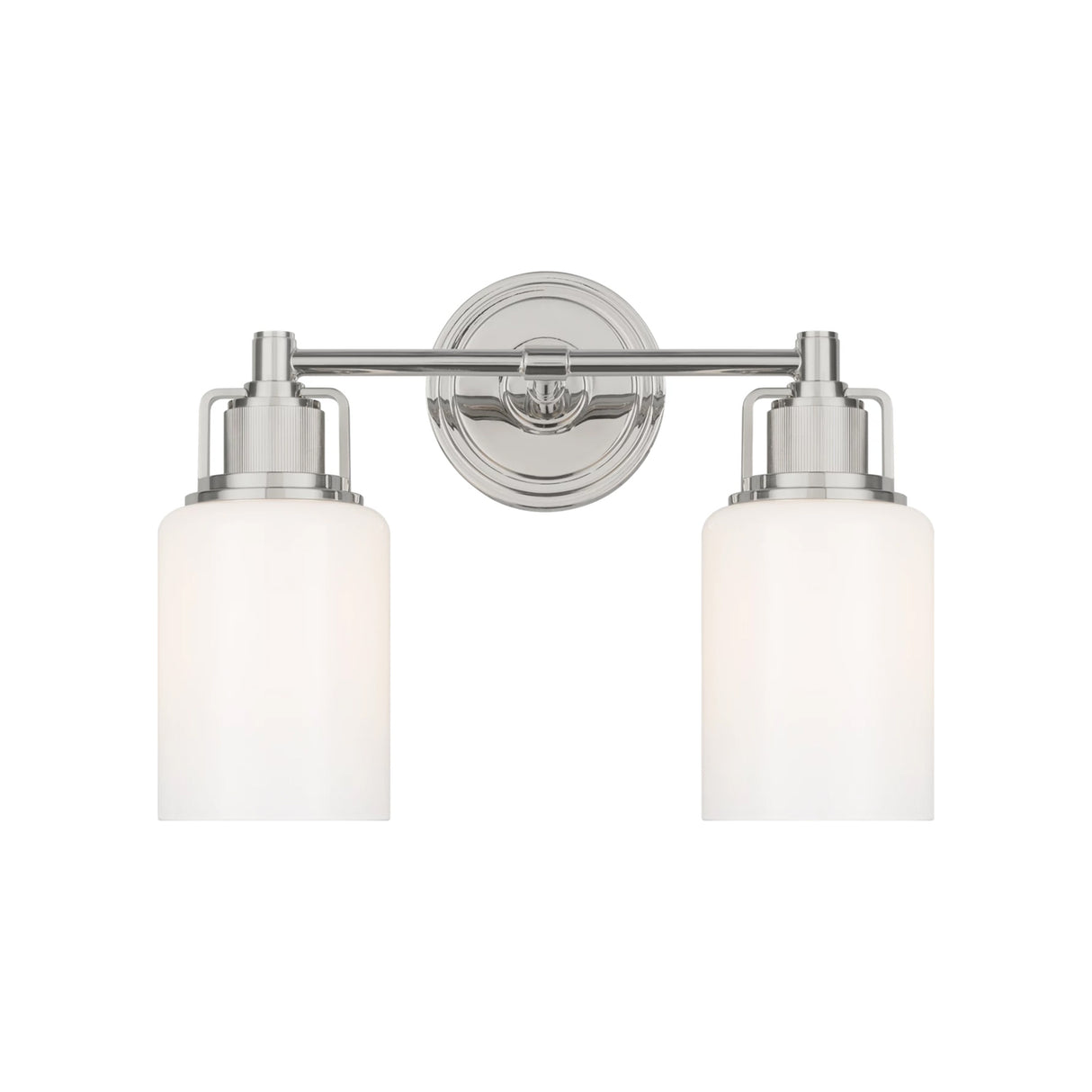 Claxton 2 Light Vanity 14", Polished Nickel