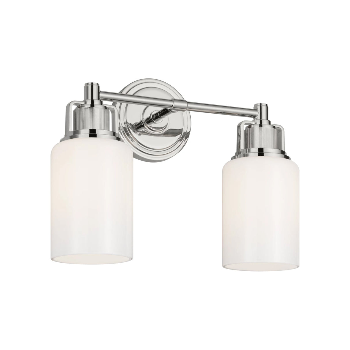 Claxton 2 Light Vanity 14", Polished Nickel