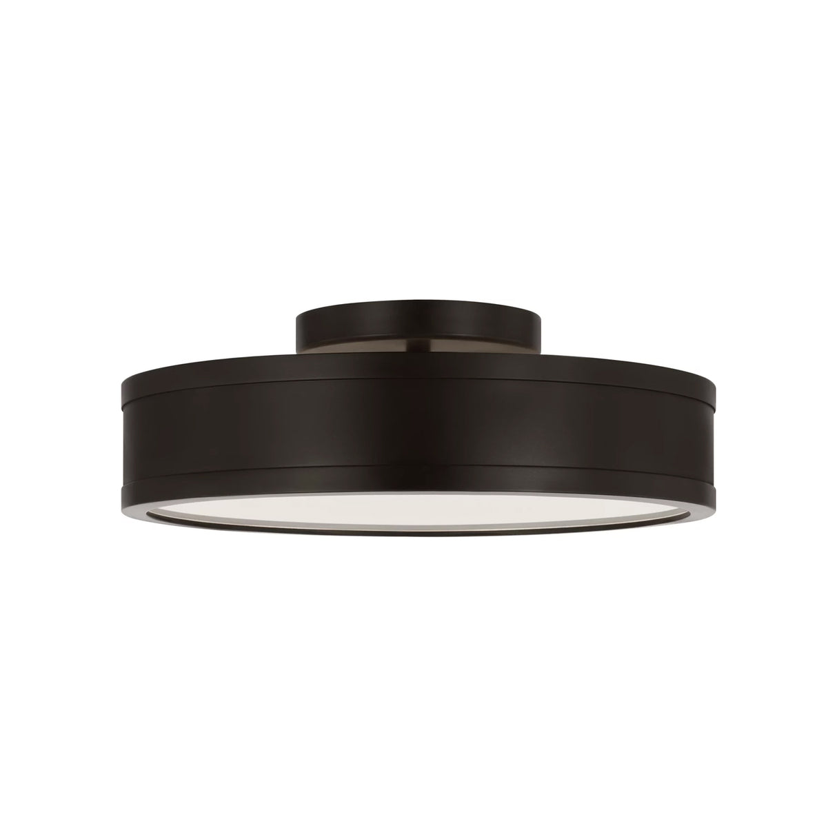 Merton Round LED Semi-Flush 12", Aged Iron