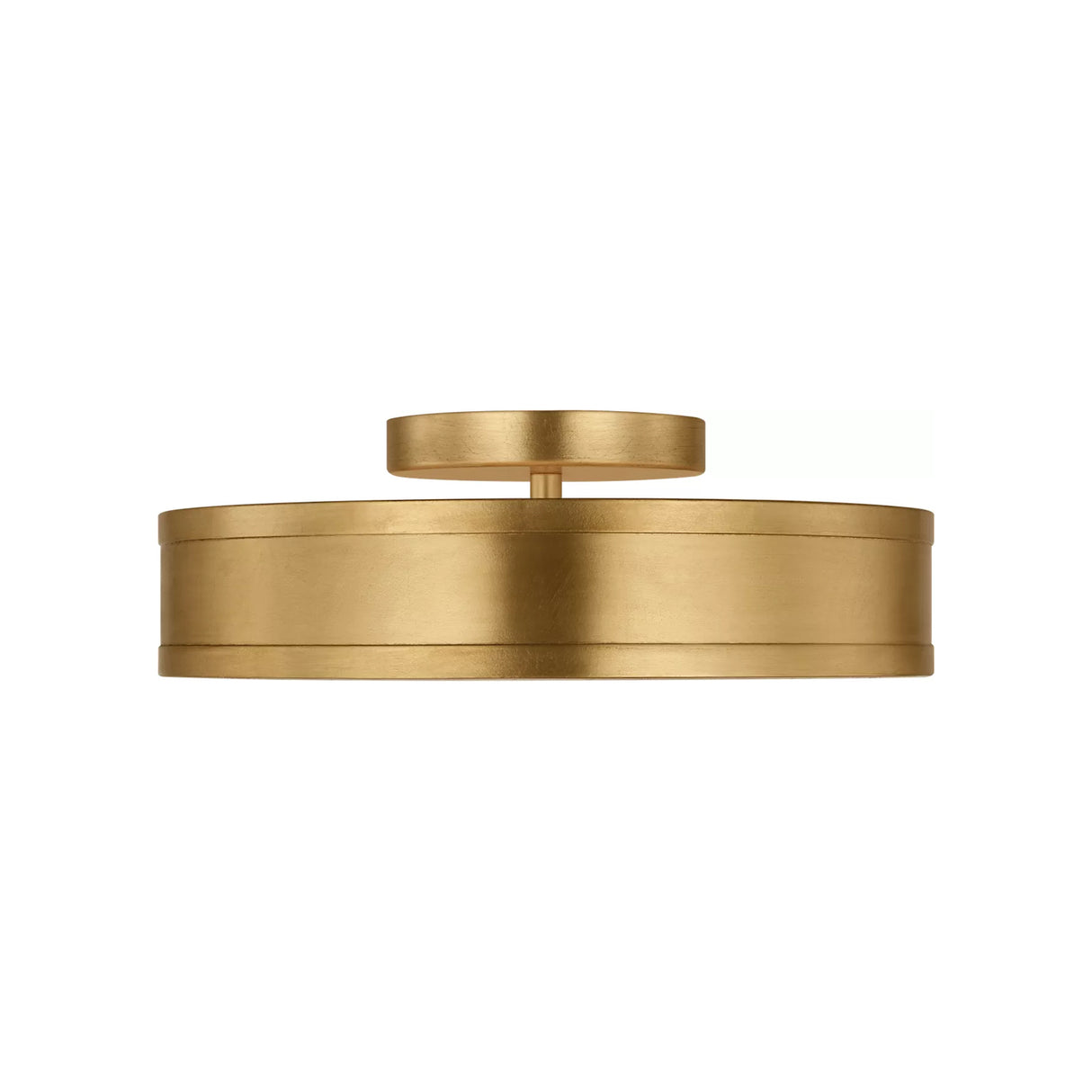 Merton Round LED Semi-Flush 12", Gilded Brass