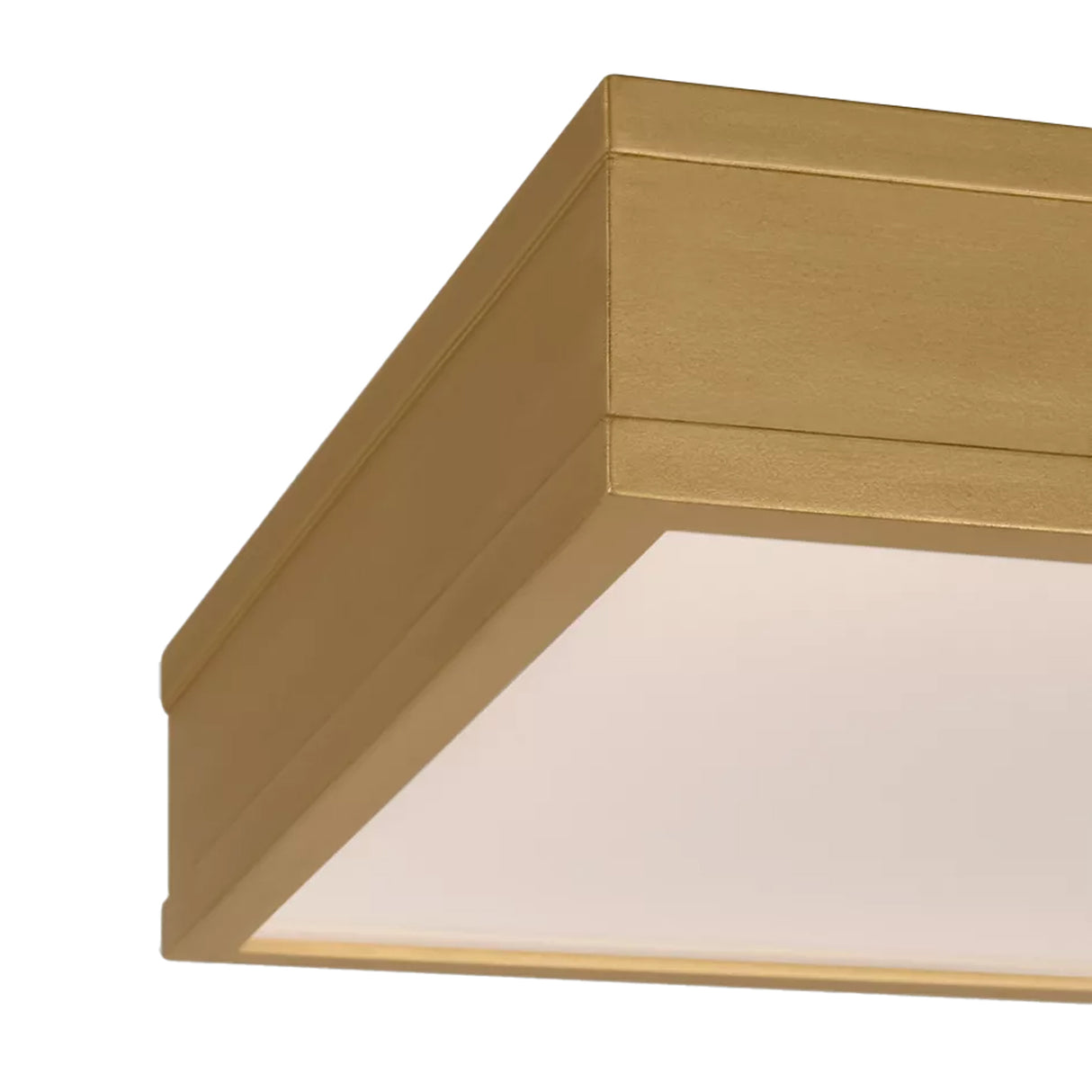 Merton Square LED Semi-Flush 12", Gilded Brass