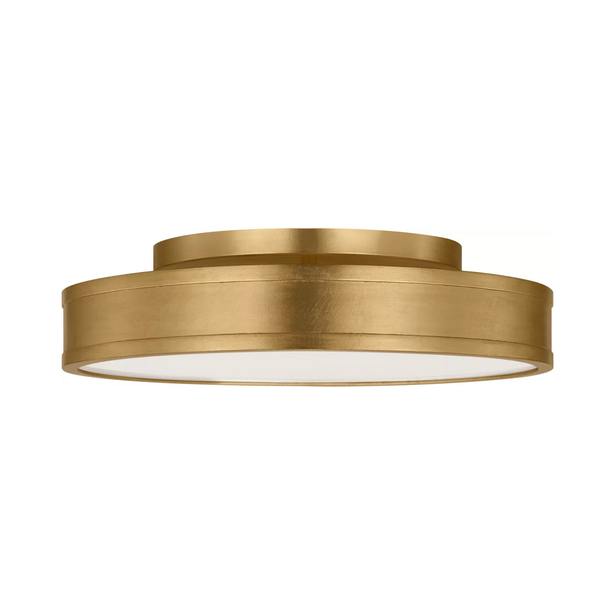 Merton Round LED Semi-Flush 16", Gilded Brass
