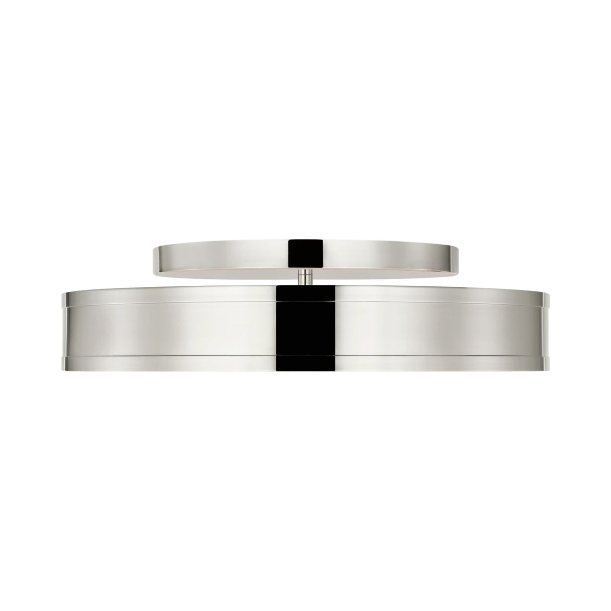 Merton Round LED Semi-Flush 16", Polished Nickel