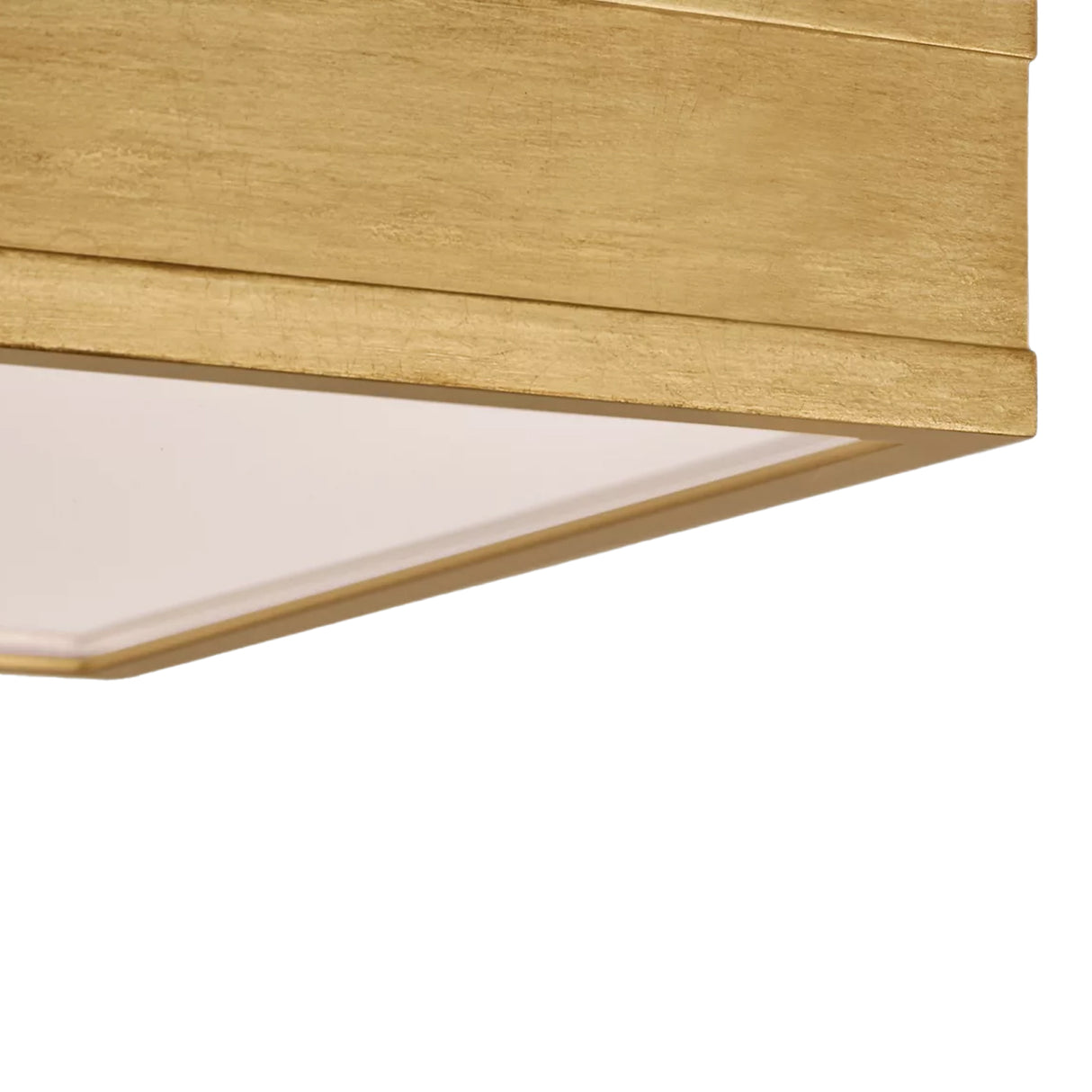 Merton Square LED Semi-Flush 16", Gilded Brass