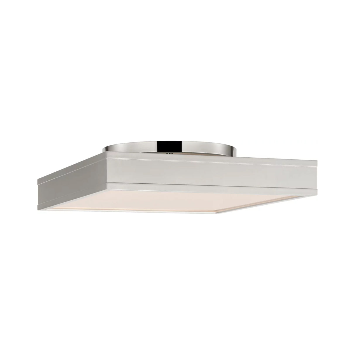 Merton Square LED Semi-Flush 16", Polished Nickel