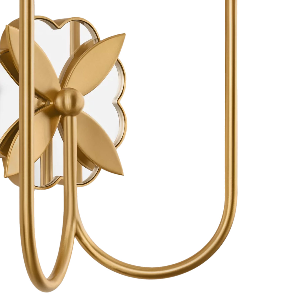 Ashby Double Wall Sconce 14", Modern Brass and Mirror Glass