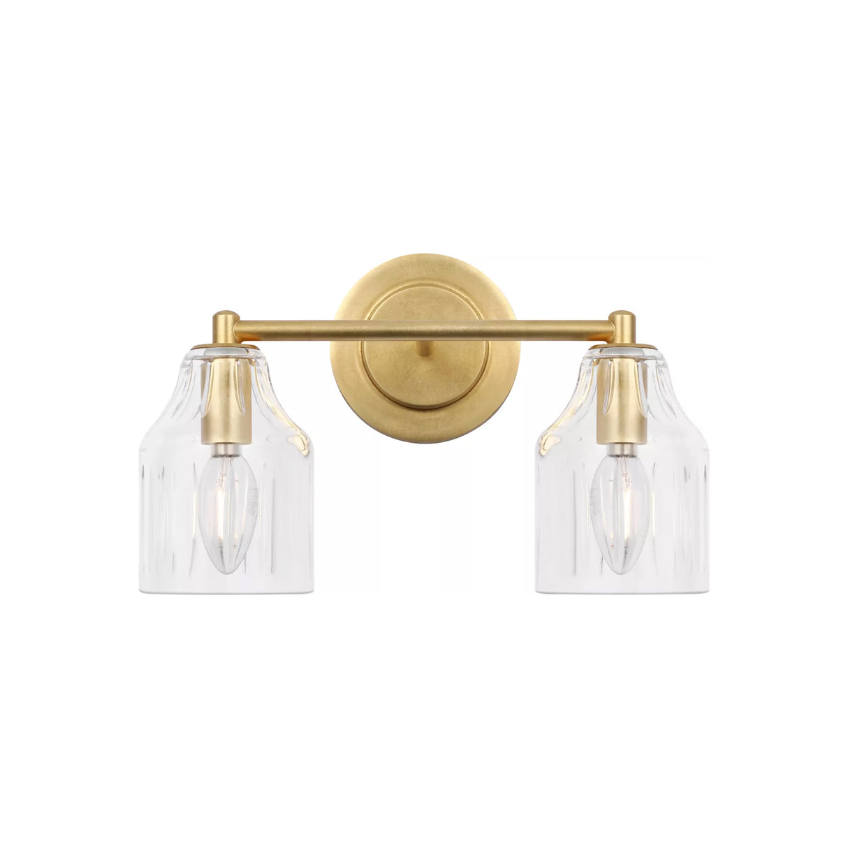 Radwell 2 Light Vanity 13", Gilded Brass