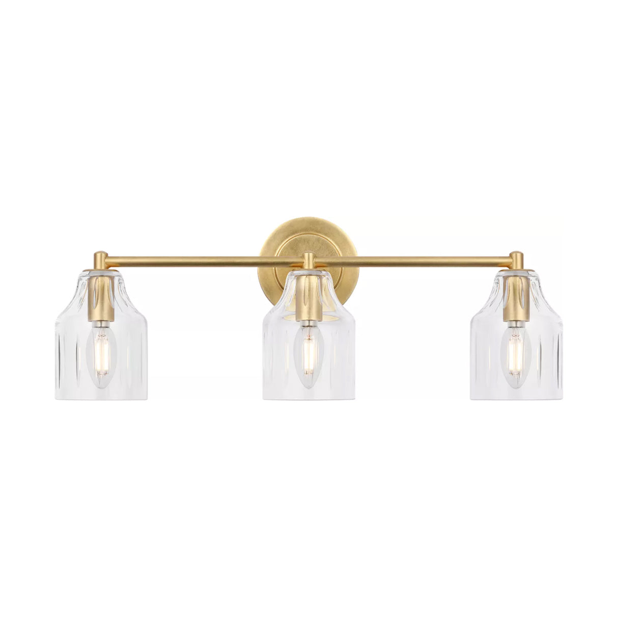 Radwell 3 Light Vanity 22", Gilded Brass