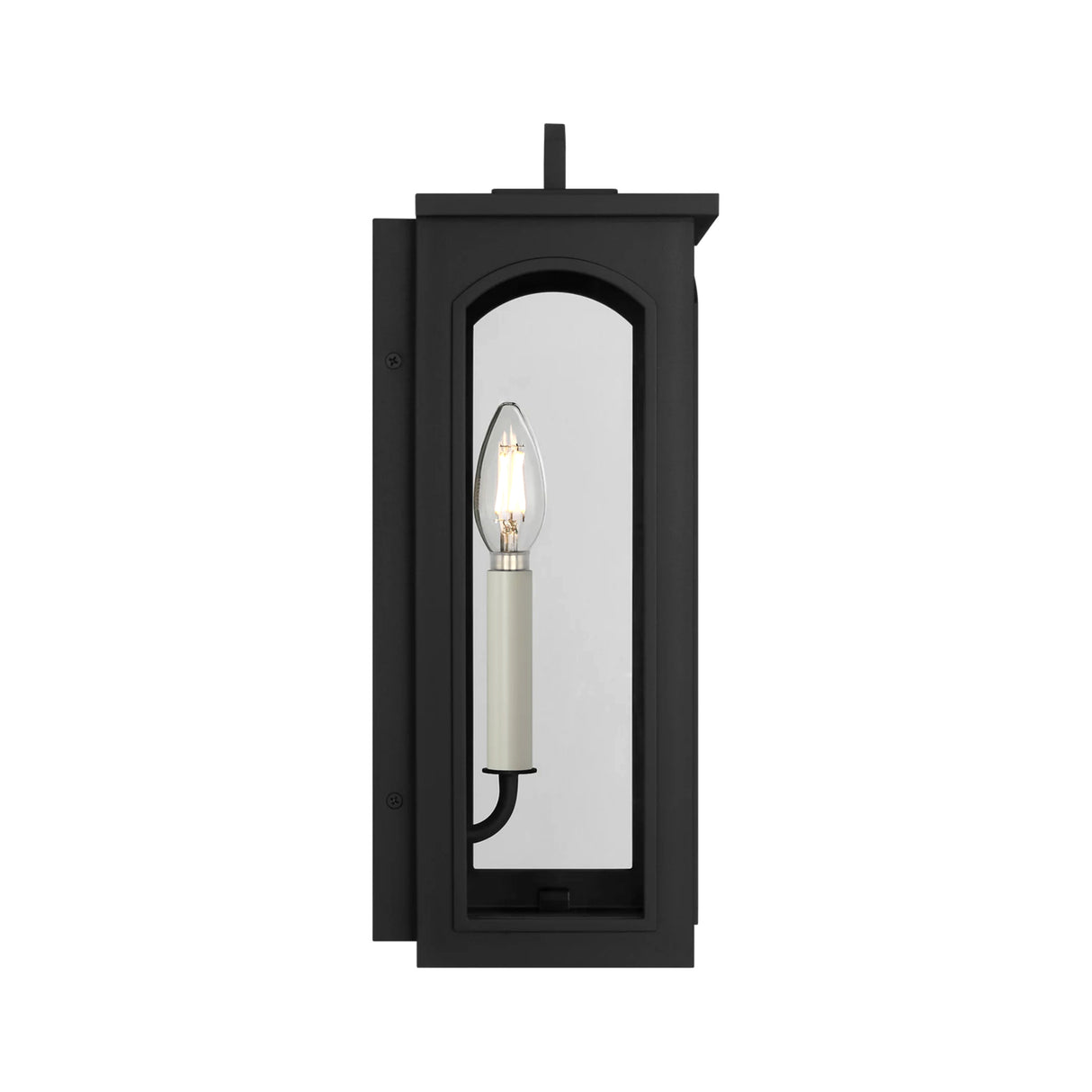 Barlow Outdoor Wall Light, Small 15", Textured Black
