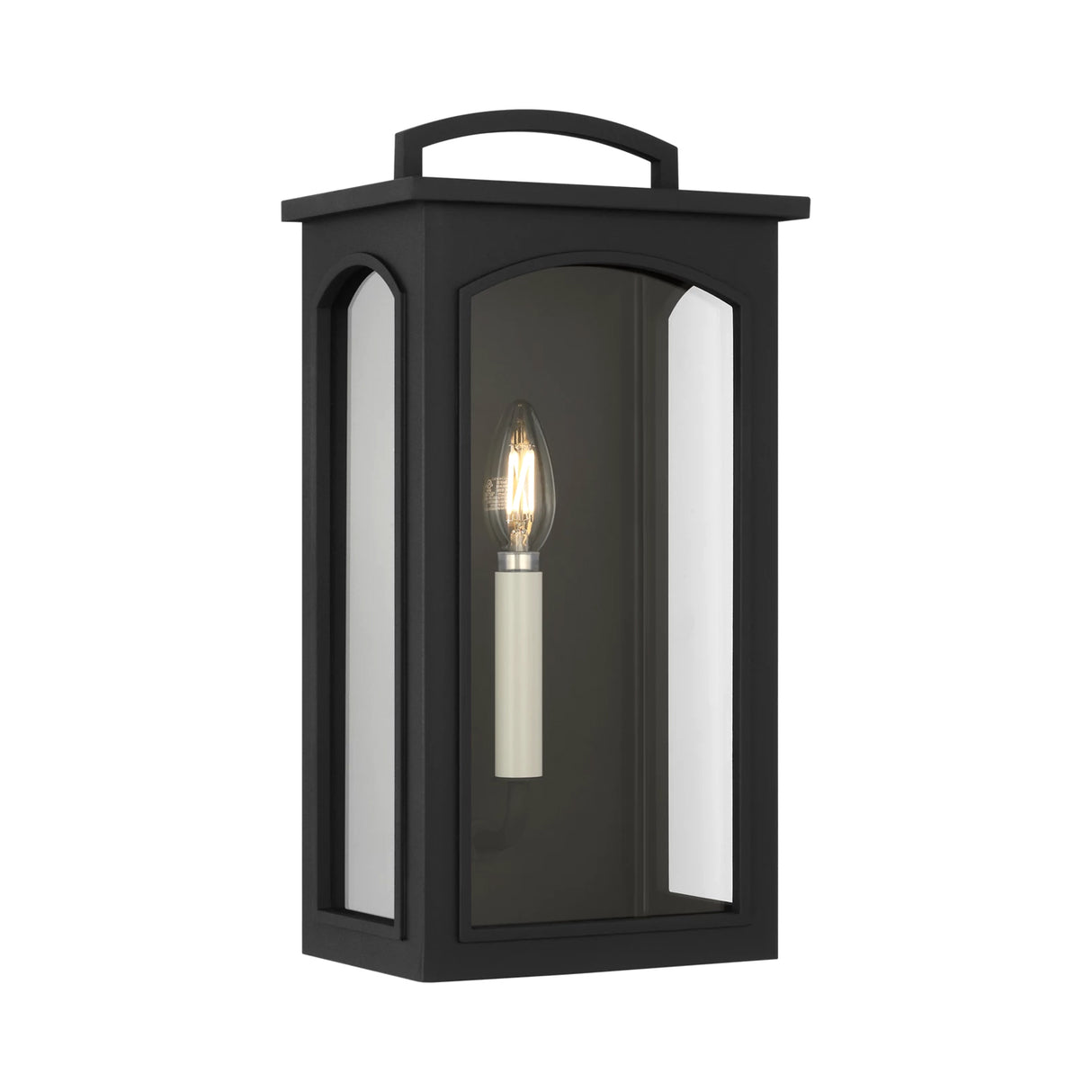 Barlow Outdoor Wall Light, Small 15", Textured Black
