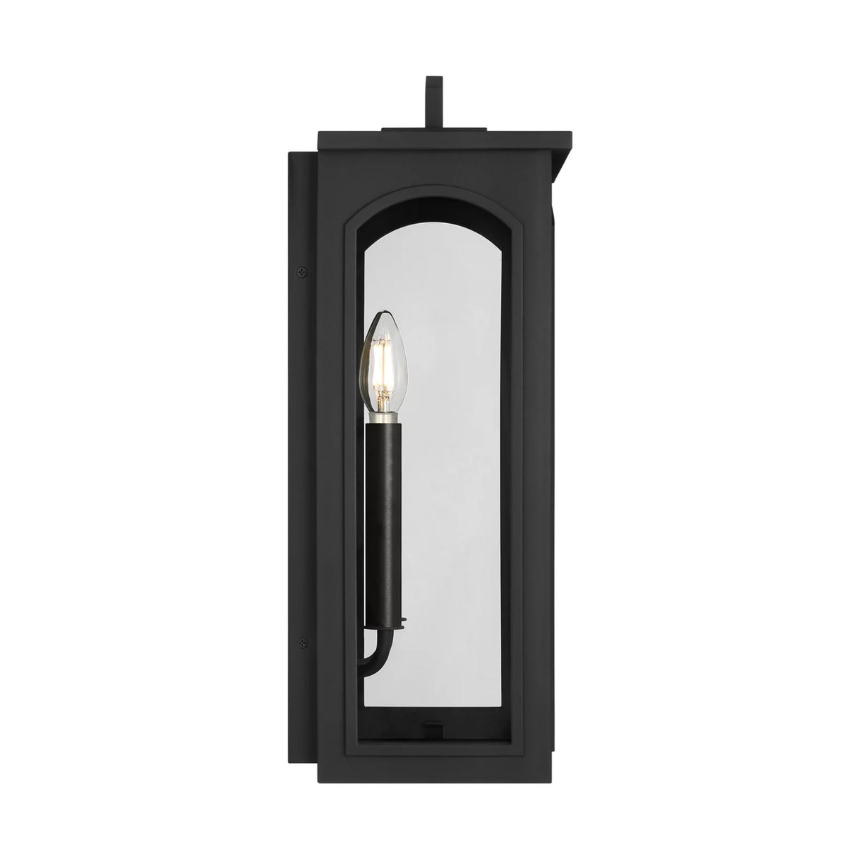 Barlow Outdoor Wall Light, Medium 19", Textured Black