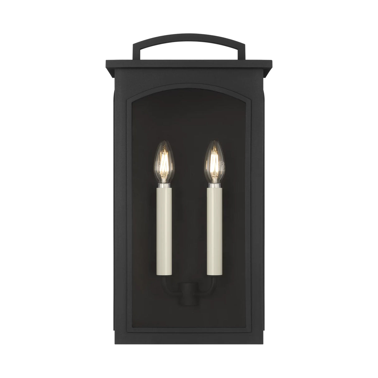 Barlow Outdoor Wall Light, Medium 19", Textured Black