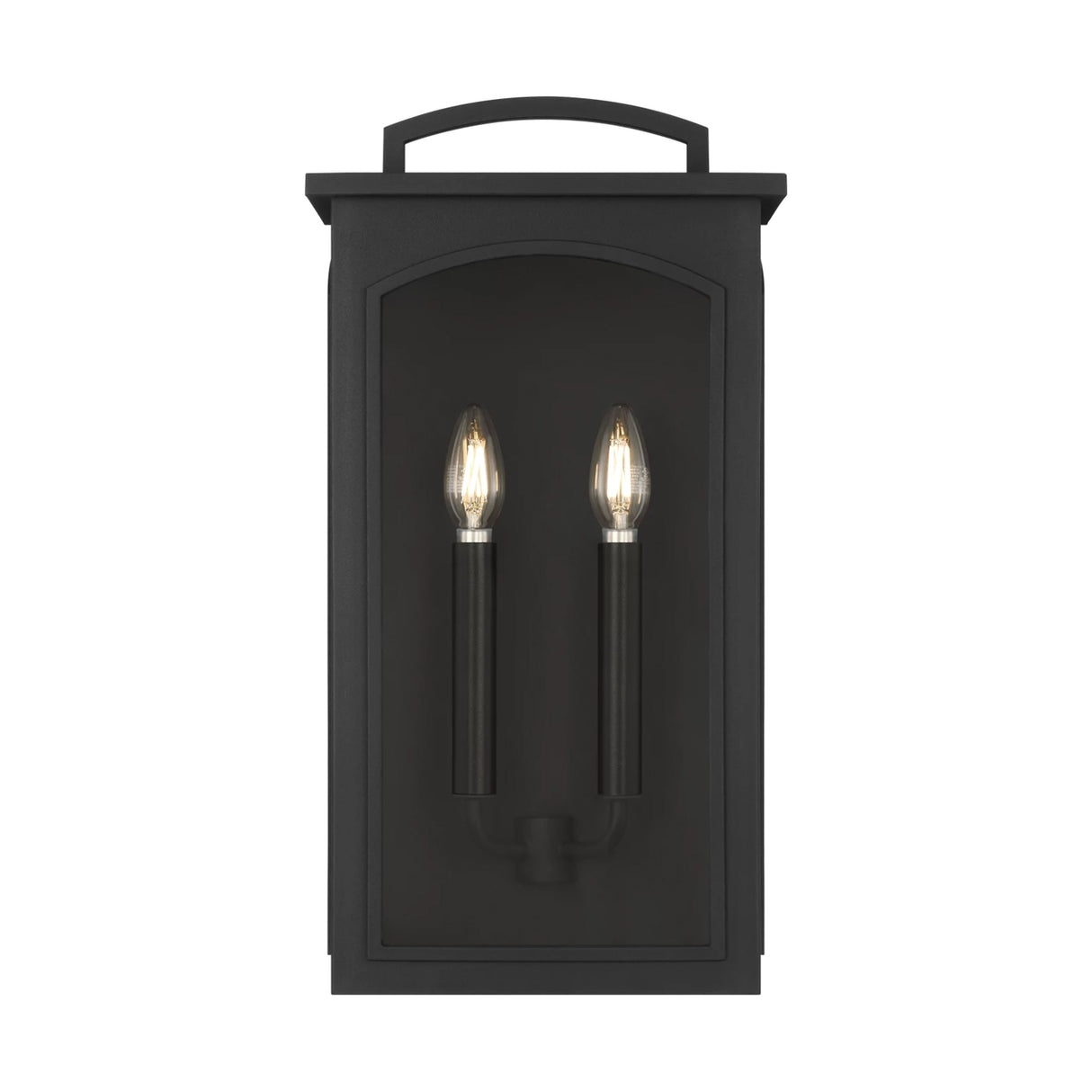 Barlow Outdoor Wall Light, Medium 19", Textured Black
