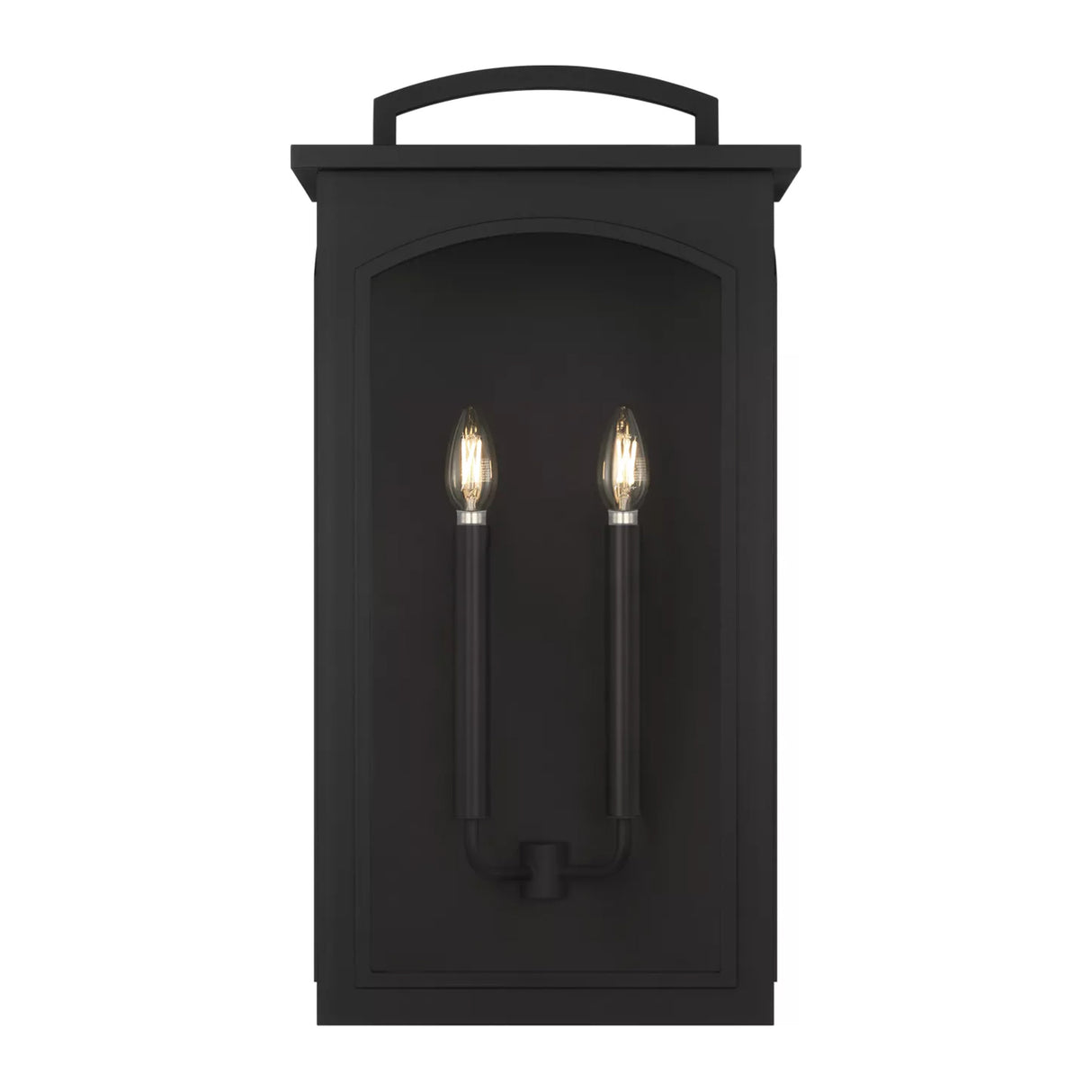 Barlow Outdoor Wall Light, Large 24", Textured Black