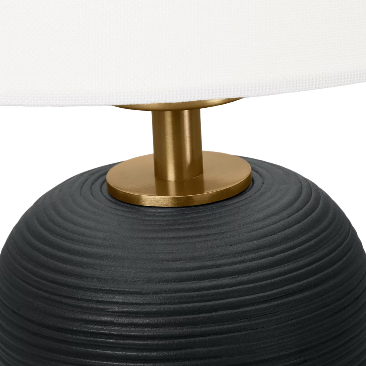 Nolette Small Table Lamp 14", Textured Black