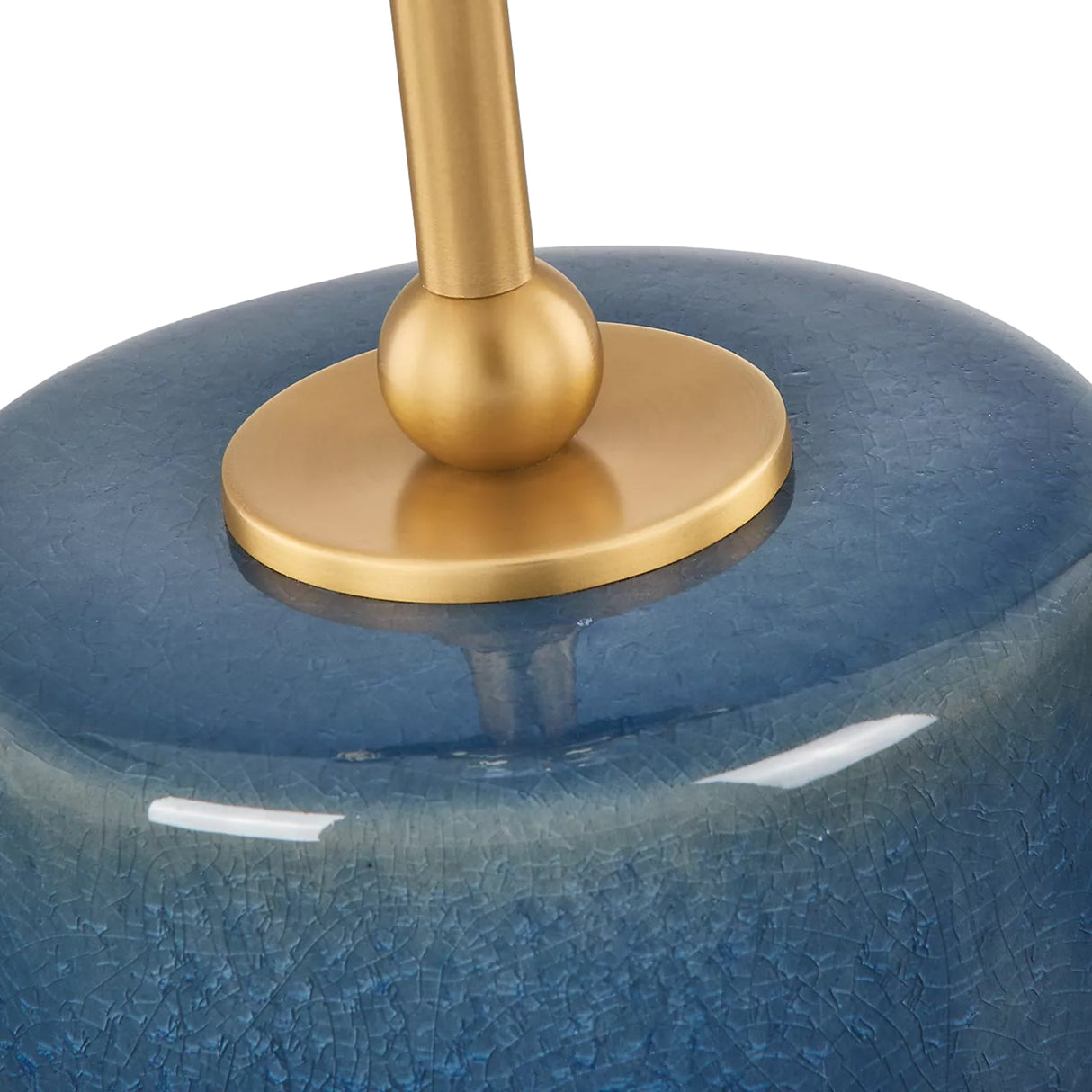 Joleigh Table Lamp 26", Cerulean Crackle