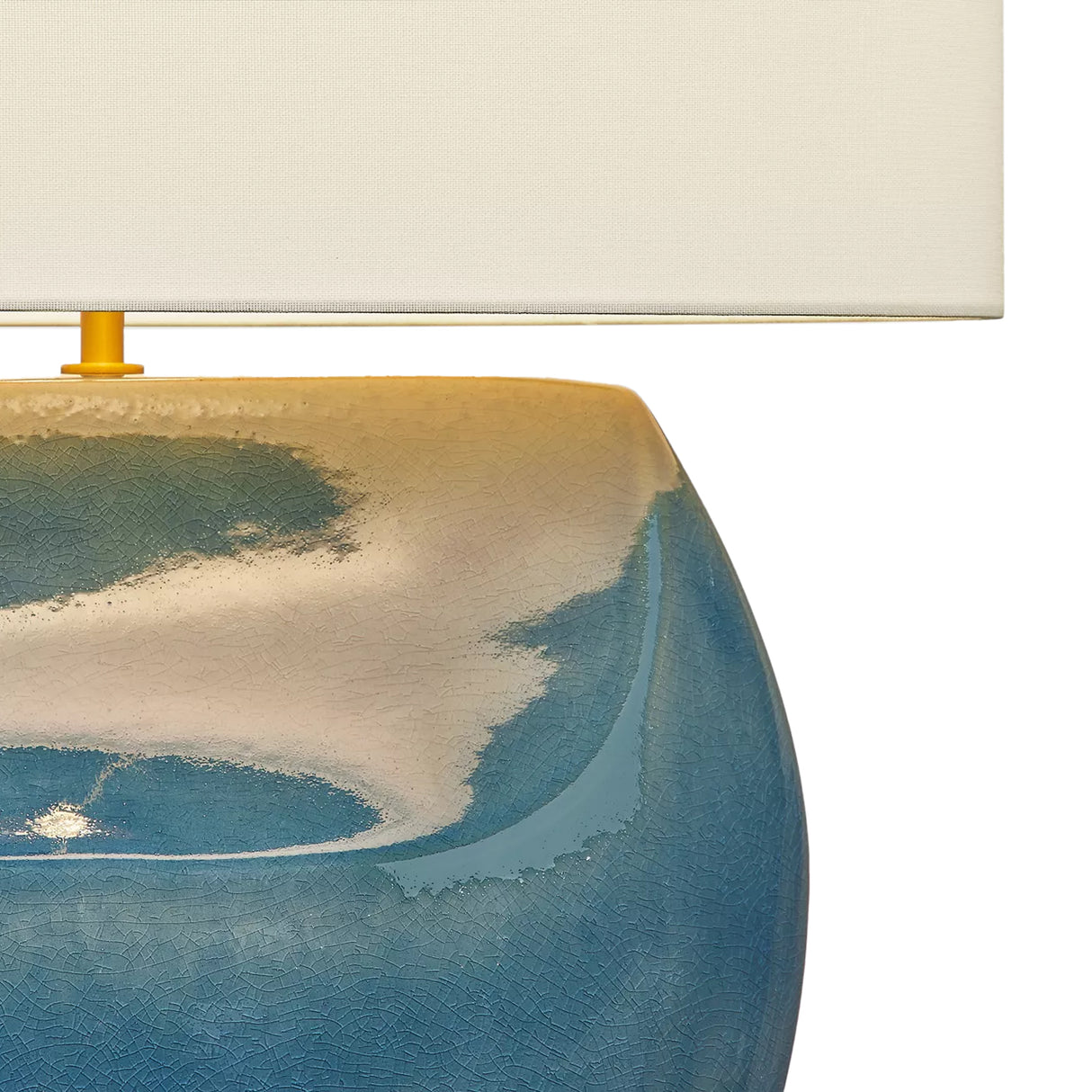 Tivola Table Lamp 27", Glossy Cerulean