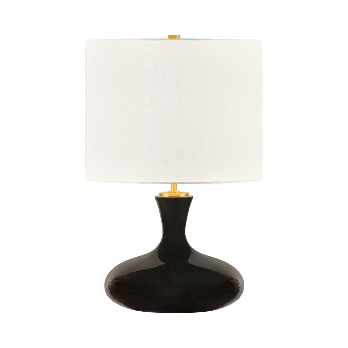 Moselle Table Lamp 21", Glossy Black