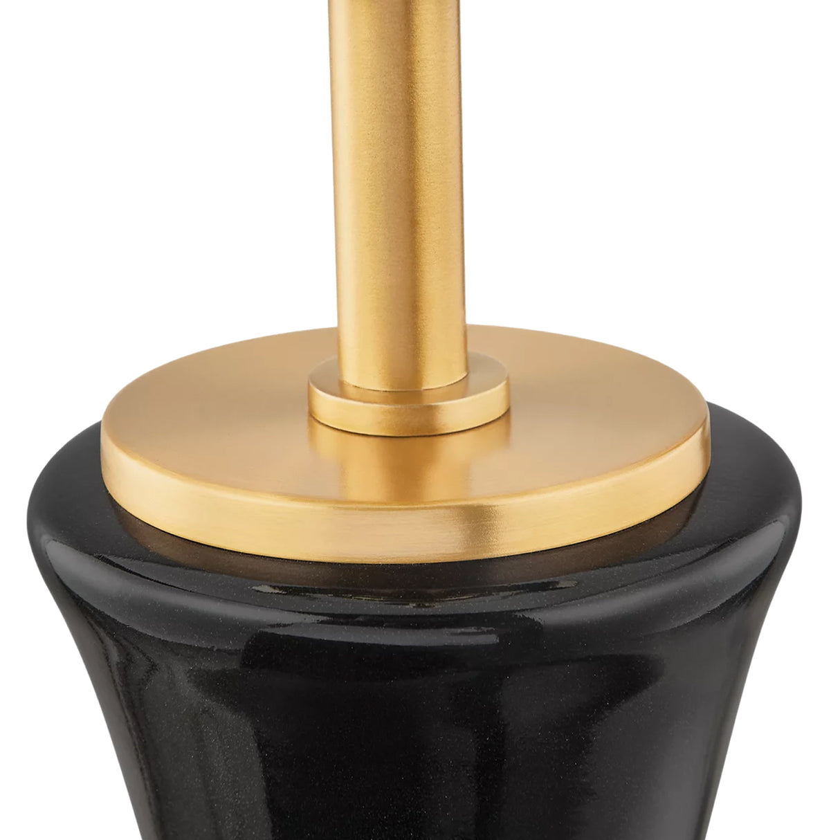 Moselle Table Lamp 21", Glossy Black