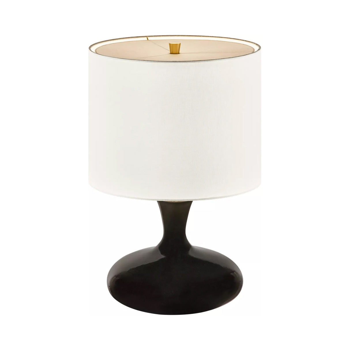 Moselle Table Lamp 21", Glossy Black