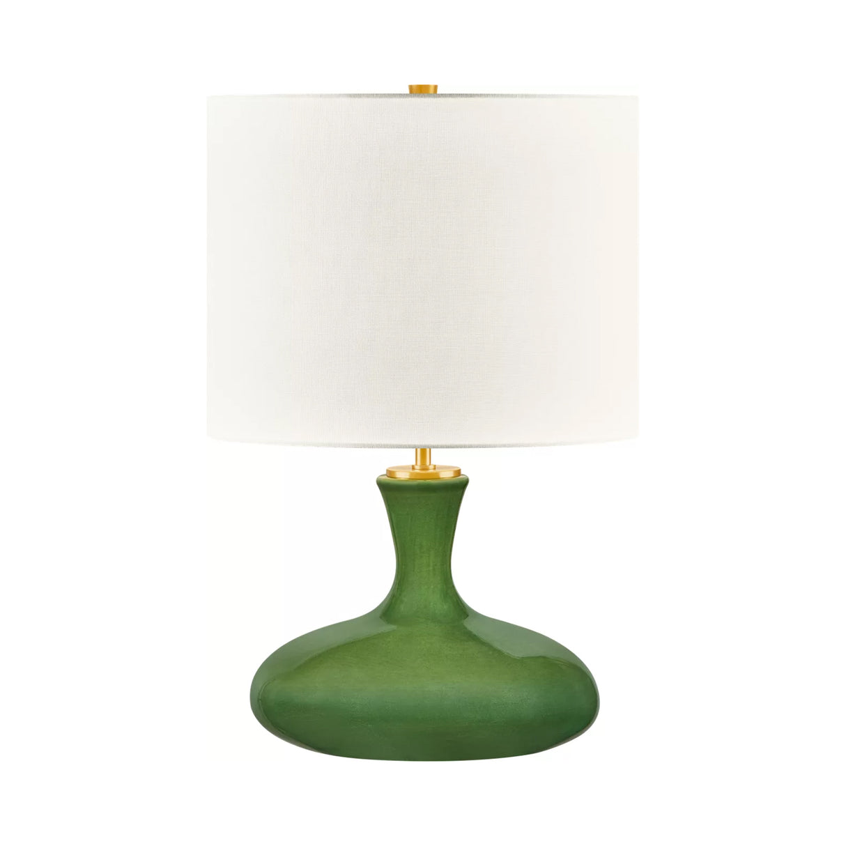 Moselle Table Lamp 21", Glossy Green