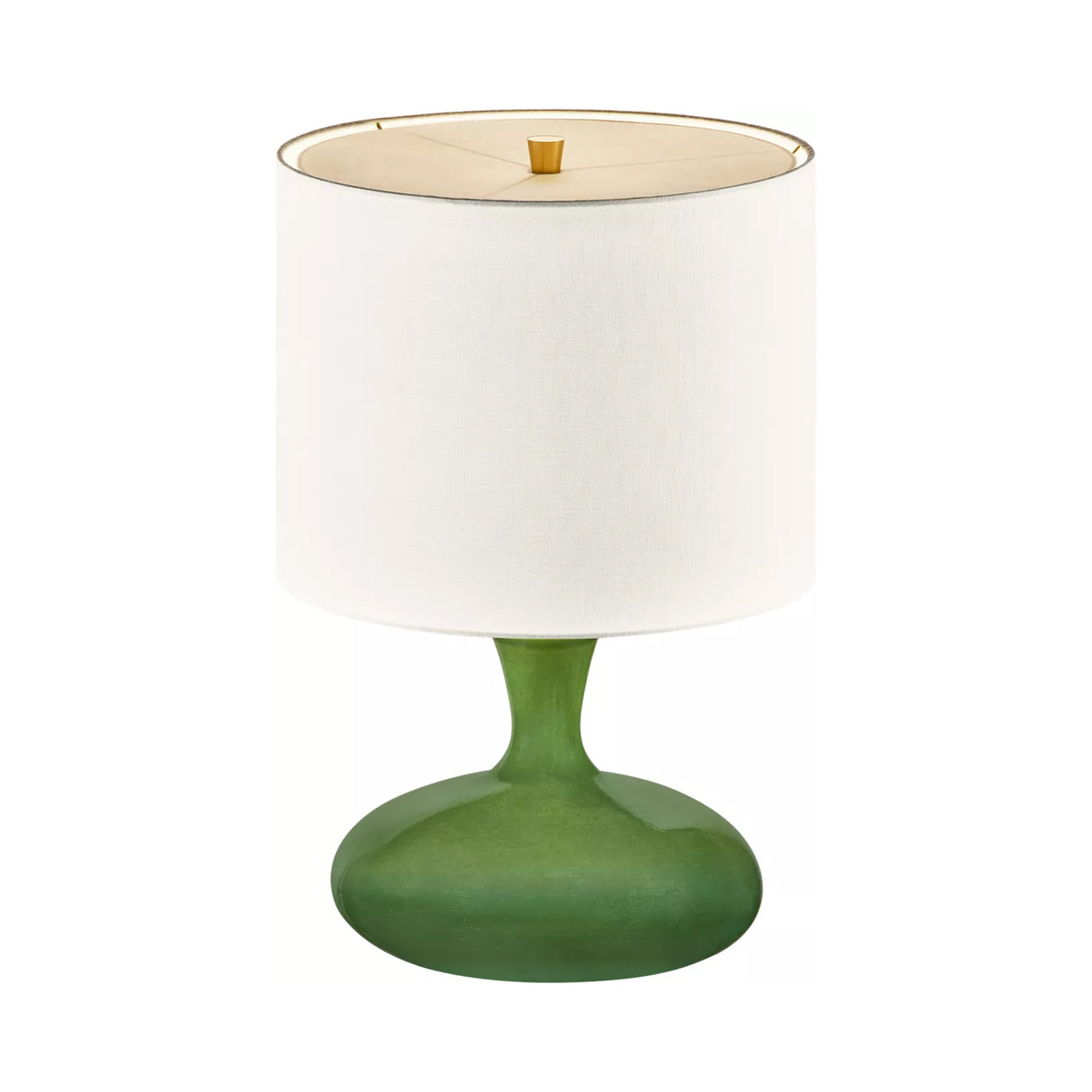 Moselle Table Lamp 21", Glossy Green