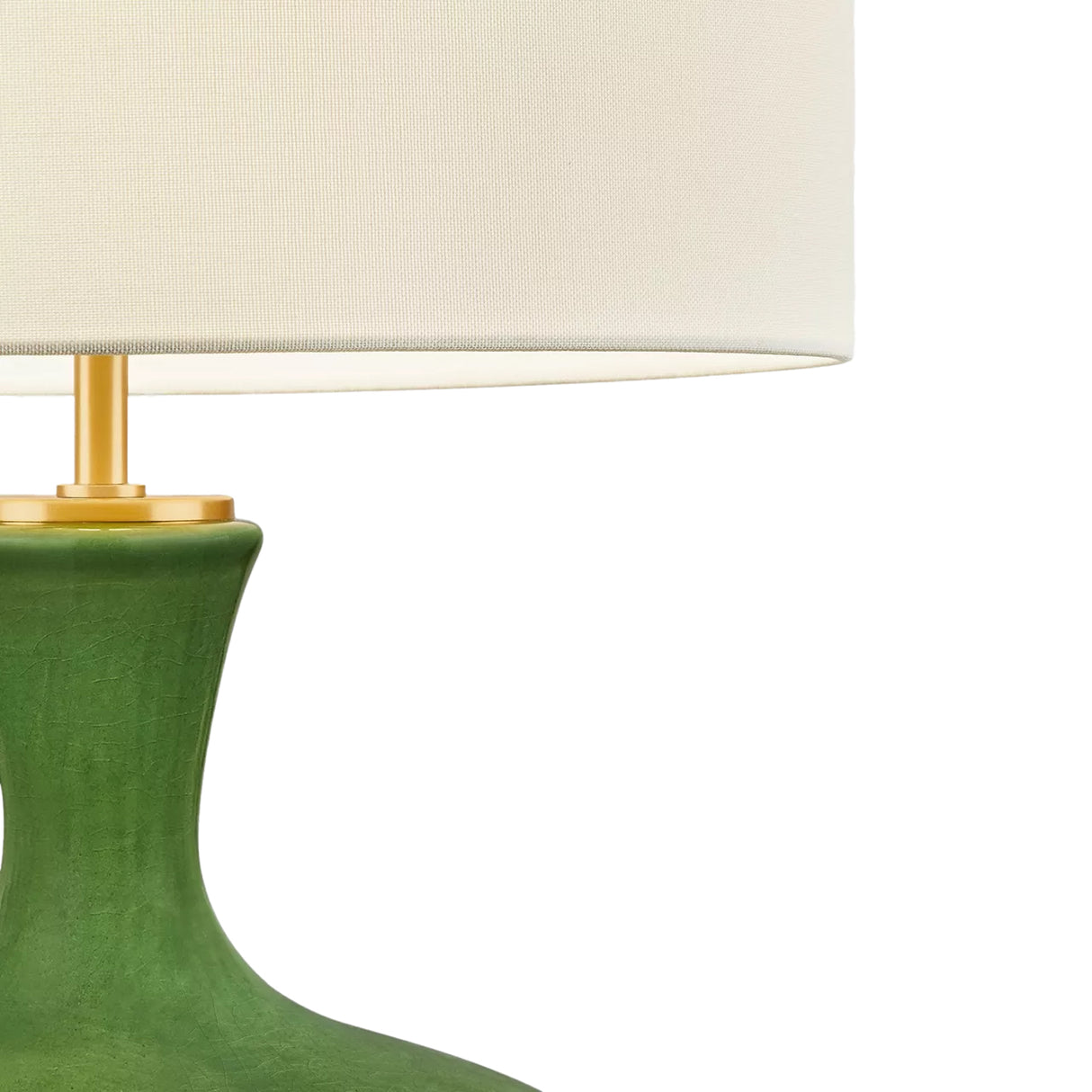 Moselle Table Lamp 21", Glossy Green