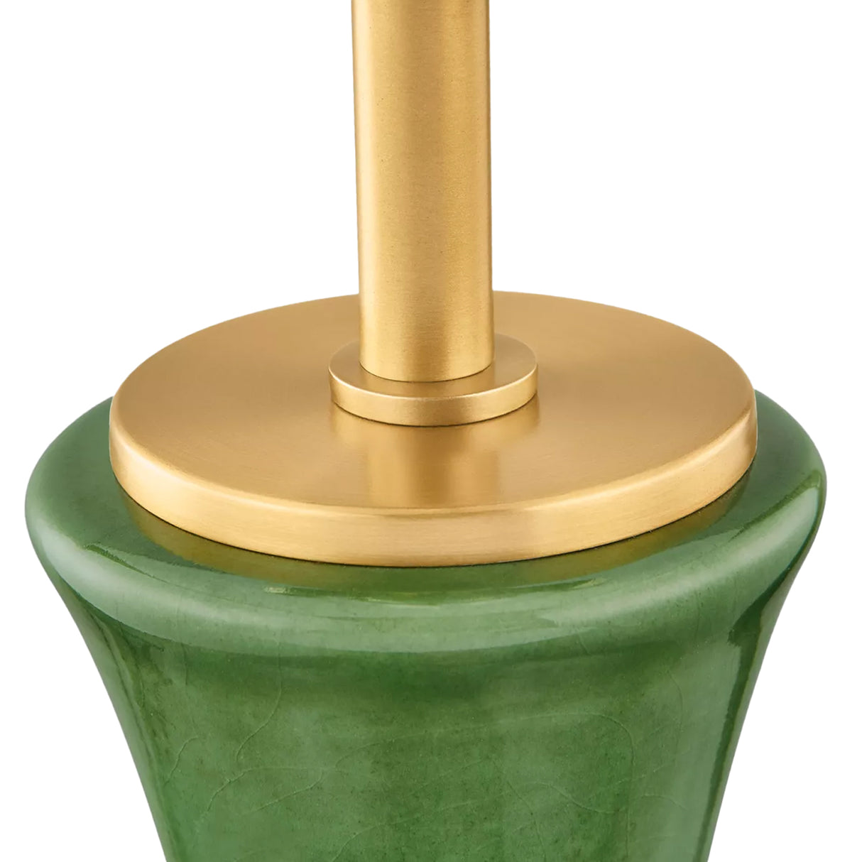 Moselle Table Lamp 21", Glossy Green