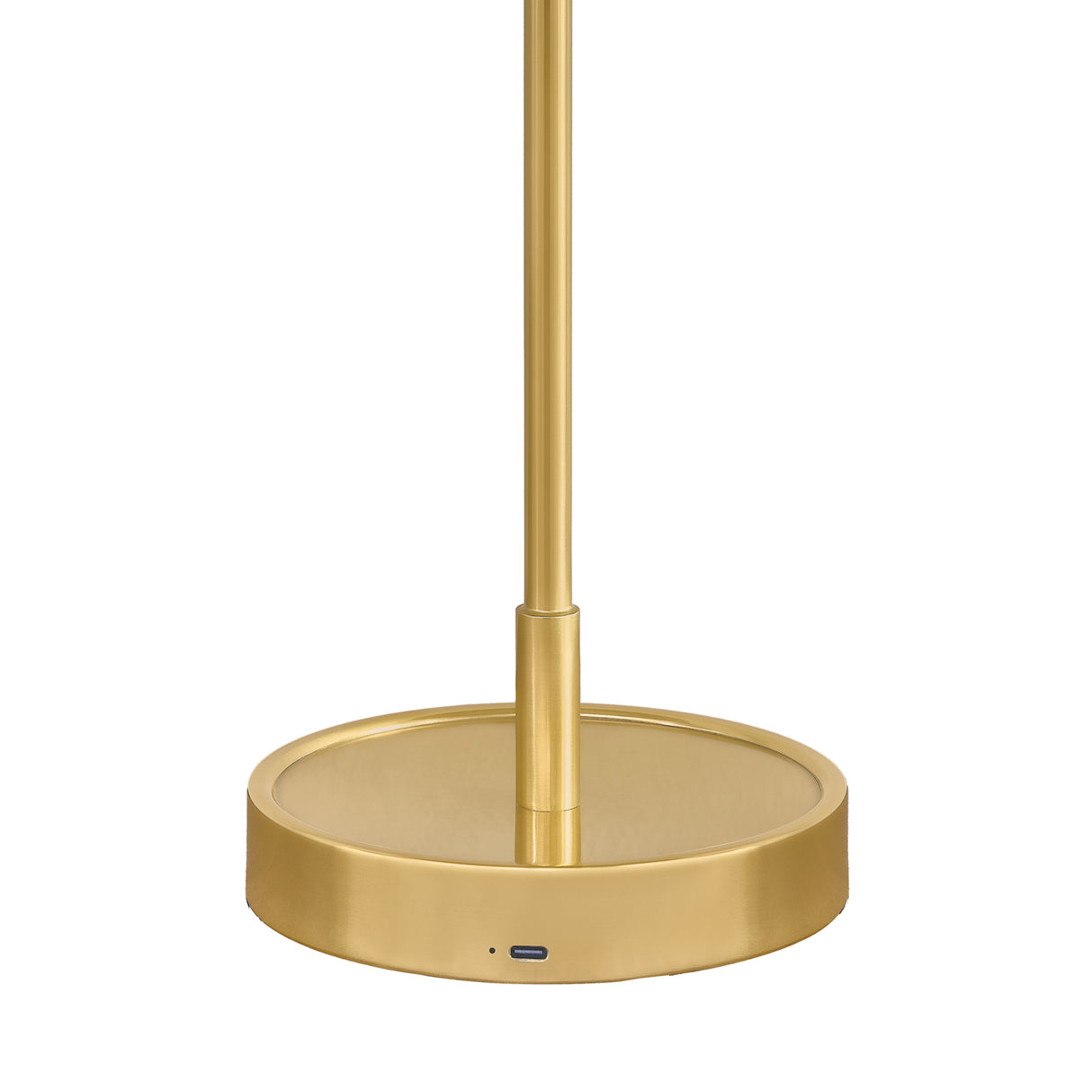 Dax Rechargeable Table Lamp 16", Distressed Bonze and Aged Brass