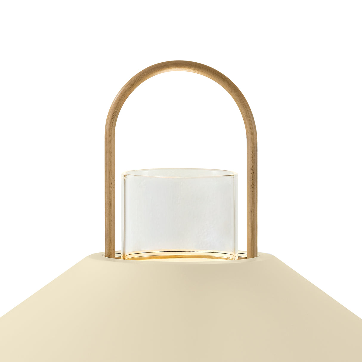 Knox Rechargeable Table Lamp 14", Patina Brass and Soft Sand