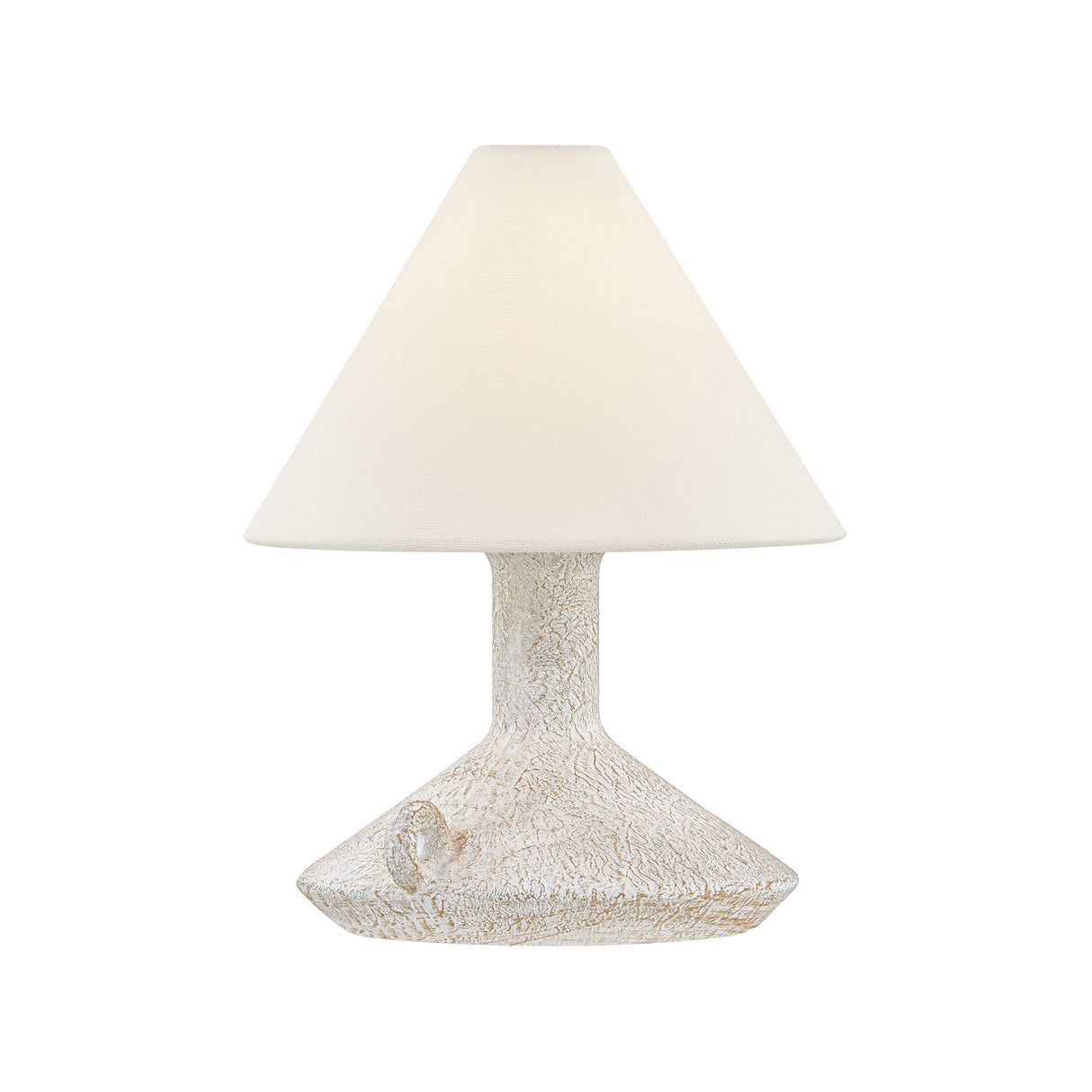 Gemina Rechargeable Table Lamp 12", Artisan Ceramic White