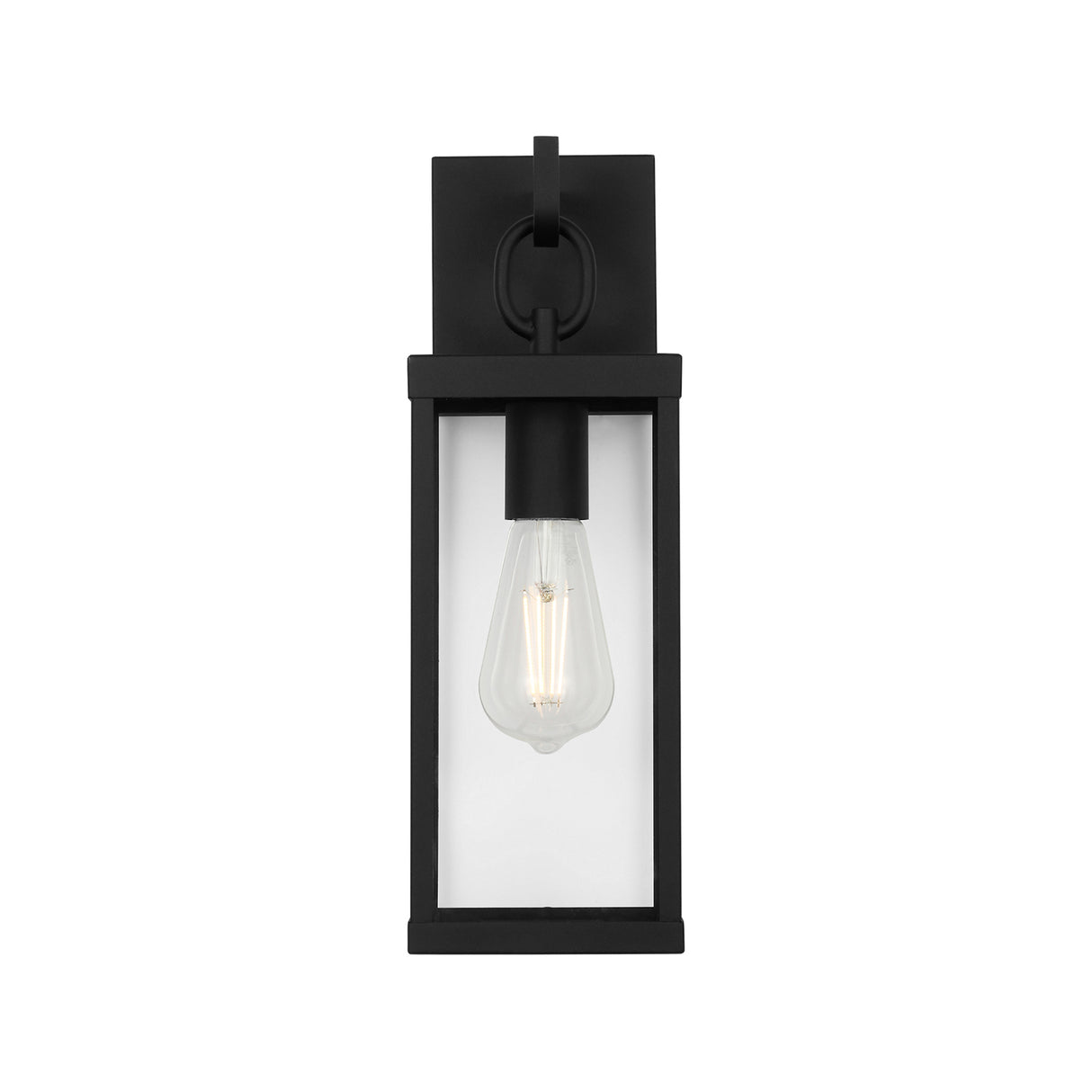 Lavelle Outdoor Wall Light, Small 15", Textured Black