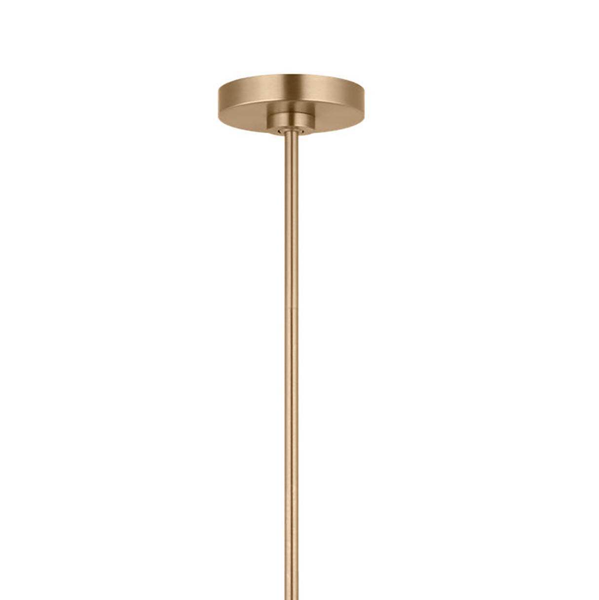 Veronica Pendant 10", Satin Brass and White Linen