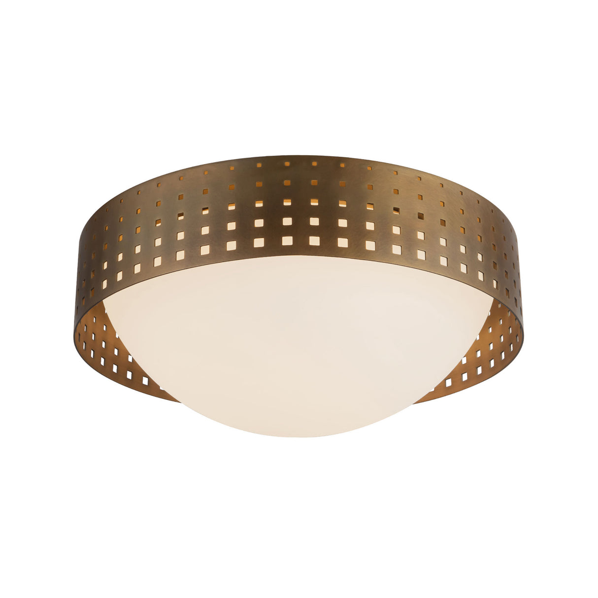 Egan Medium Flush Mount 14", Vintage Brass