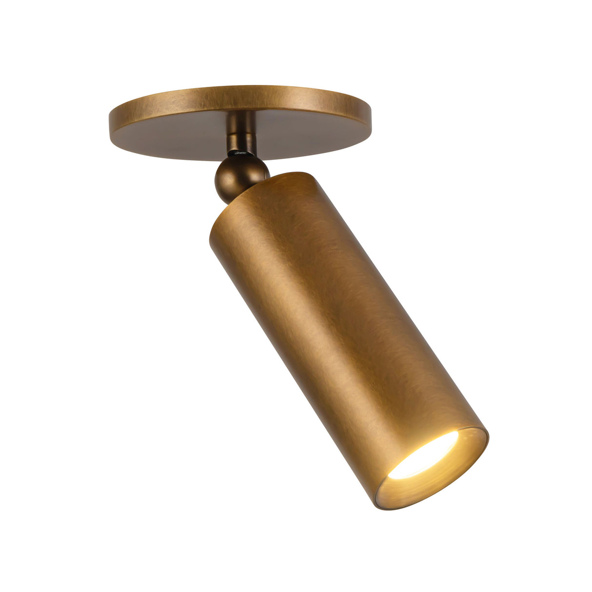 Wilber Adjustable LED Spot Light 5", Aged Brass