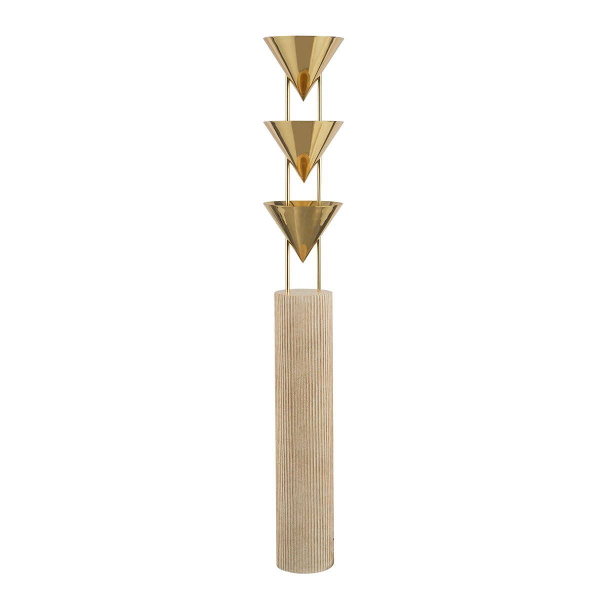 Zora Floor Lamp 67", Polished Brass