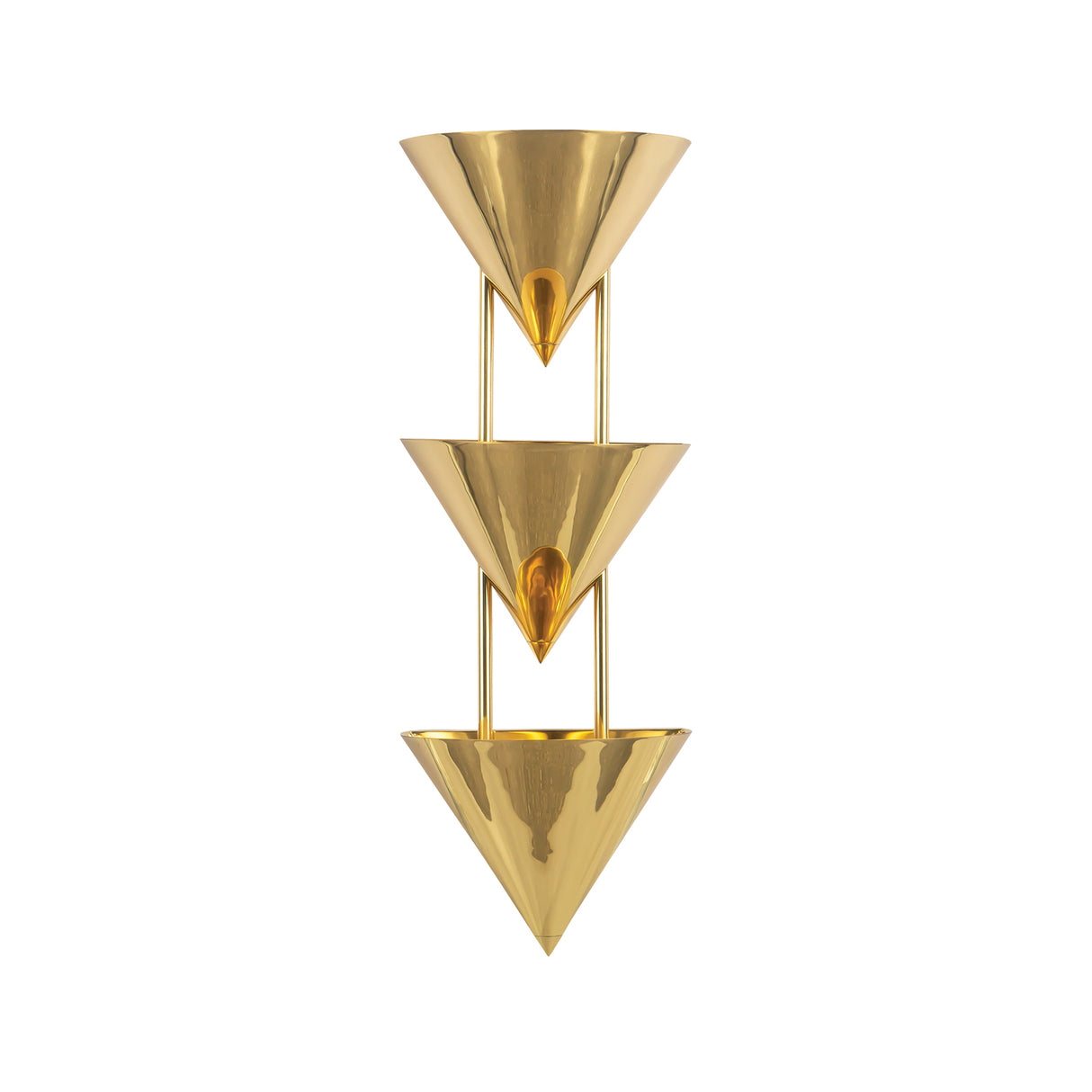 Zora 3 Light Wall Sconce 28", Polished Brass