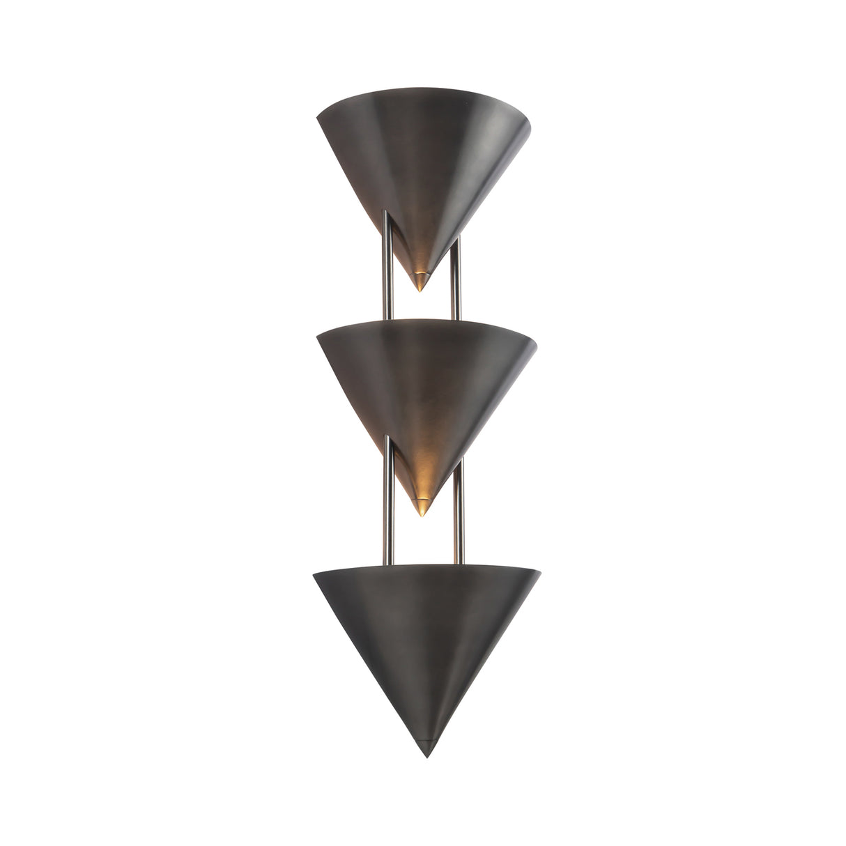 Zora 3 Light Wall Sconce 28", Aged Steel