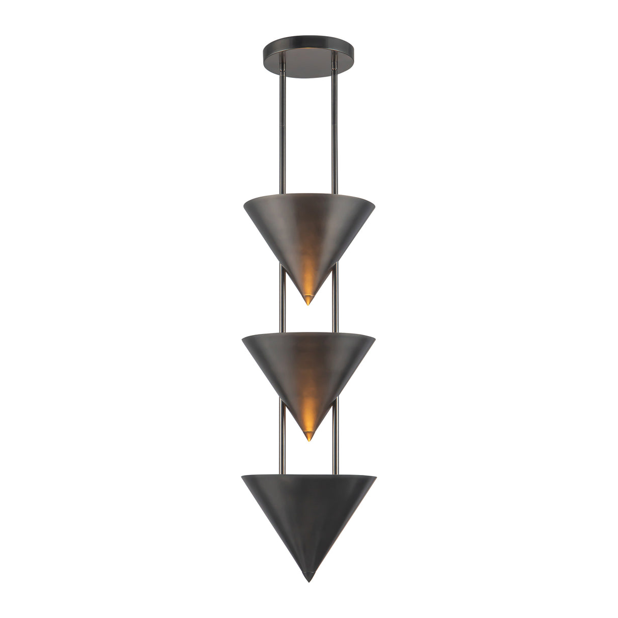 Zora 3 Light Pendant 10", Aged Steel